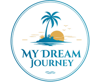 My Dream Journey logo with island sunset